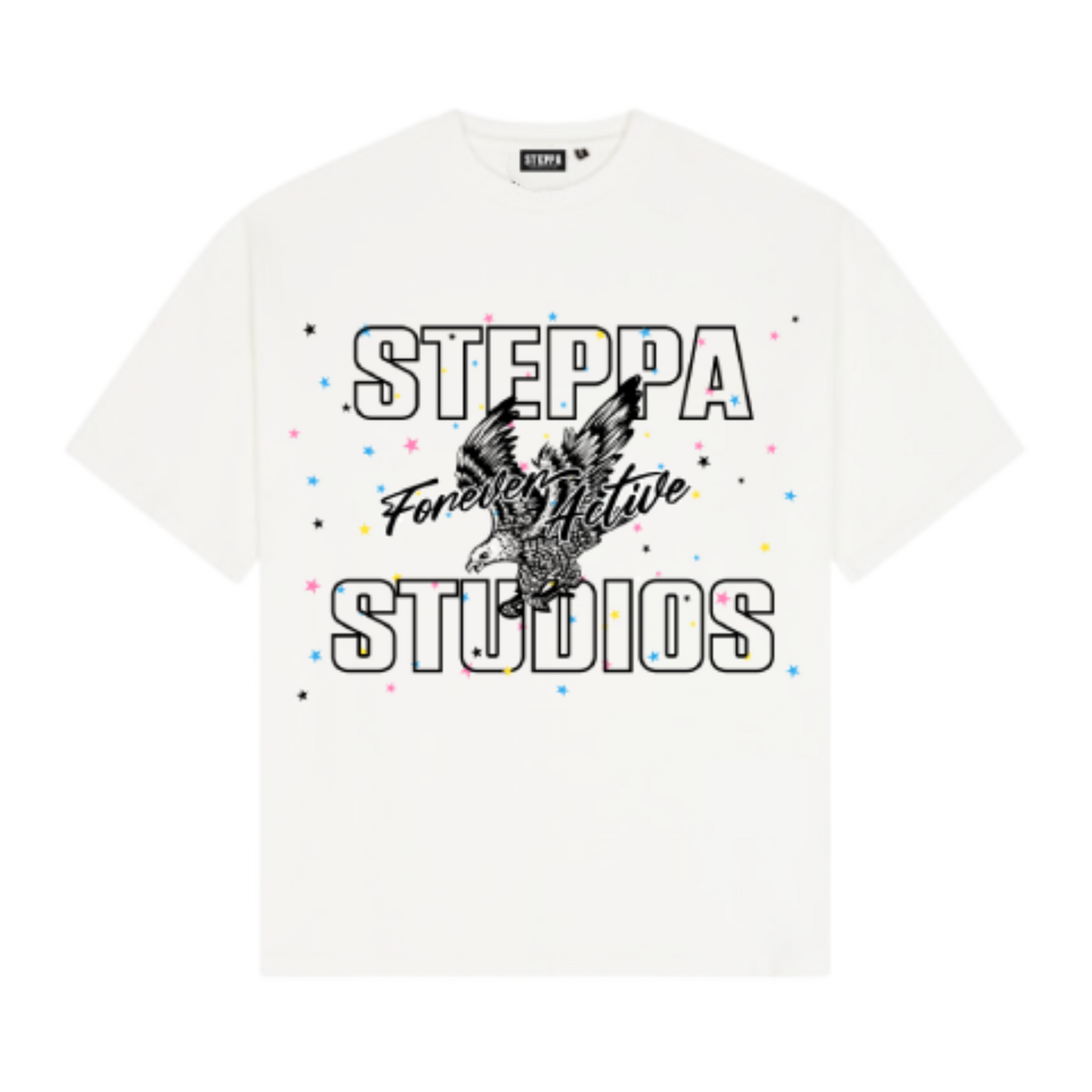 COLOURED STARS GRAPHIC TEE