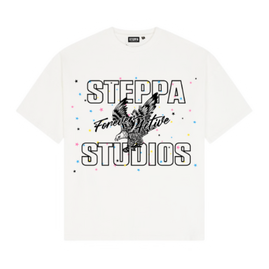 COLOURED STARS GRAPHIC TEE