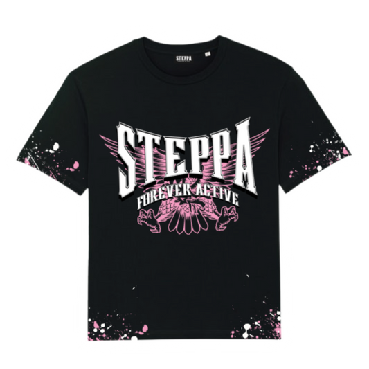 PINK PAINT SPLASH SHORT SET